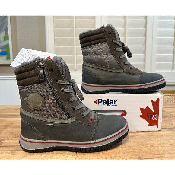 Pajar Canada Trooper 2.0 Men's Snow Boots Dark Grey Nubuck Sz 8.5/9 US 42 EU NIB - Picture 4 of 16